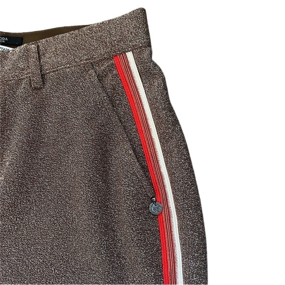 Scotch and Soda Bronze Metallic Knit Side Stripe Trousers - Size XS - Picture 8 of 12